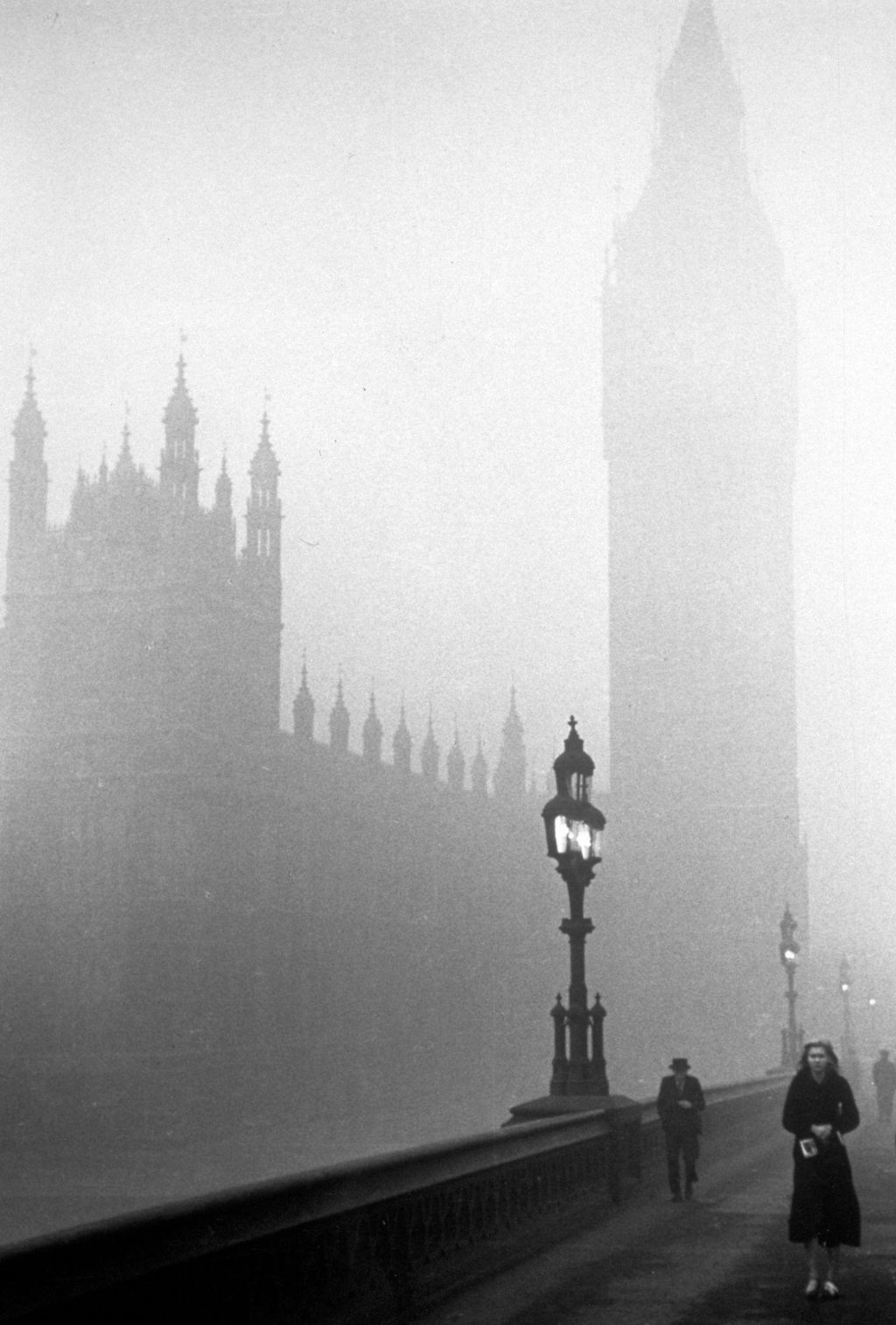 A Foggy Morning on Westminster Bridge in London